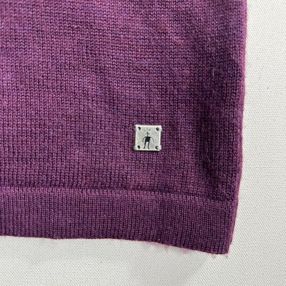 Smartwool Pullover 1/4 Zip Mock Neck‎ Sweater Wool Blend Mens Size Medium Maroon - Picture 5 of 9